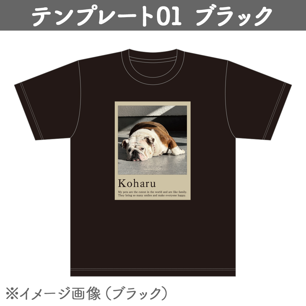 【プリントライフエッグ】Tシャツ 5.6オンス ヘビーウェイト ブラック テンプレ01